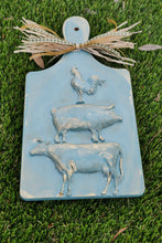 Load image into Gallery viewer, "Country Azure" - Blue Farmhouse Deco Cutting Board