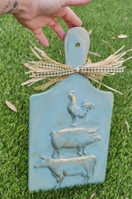 Load image into Gallery viewer, "Country Azure" - Blue Farmhouse Deco Cutting Board
