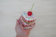 Load image into Gallery viewer, Cherry/Butterfly Fake Cake Box
