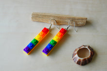 Load image into Gallery viewer, Rainbow Lego Earrings