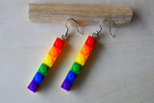 Load image into Gallery viewer, Rainbow Lego Earrings