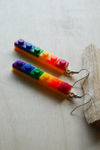 Load image into Gallery viewer, Rainbow Lego Earrings