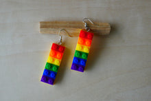 Load image into Gallery viewer, Rainbow Lego Earrings