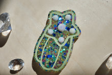 Load image into Gallery viewer, Glittery Green Hair Pins