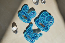 Load image into Gallery viewer, Glittery Blue Hair Pins