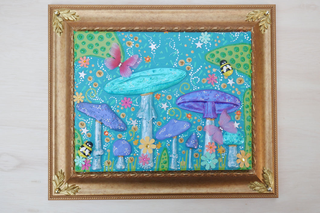 Enchanted Mushrooms Art Piece